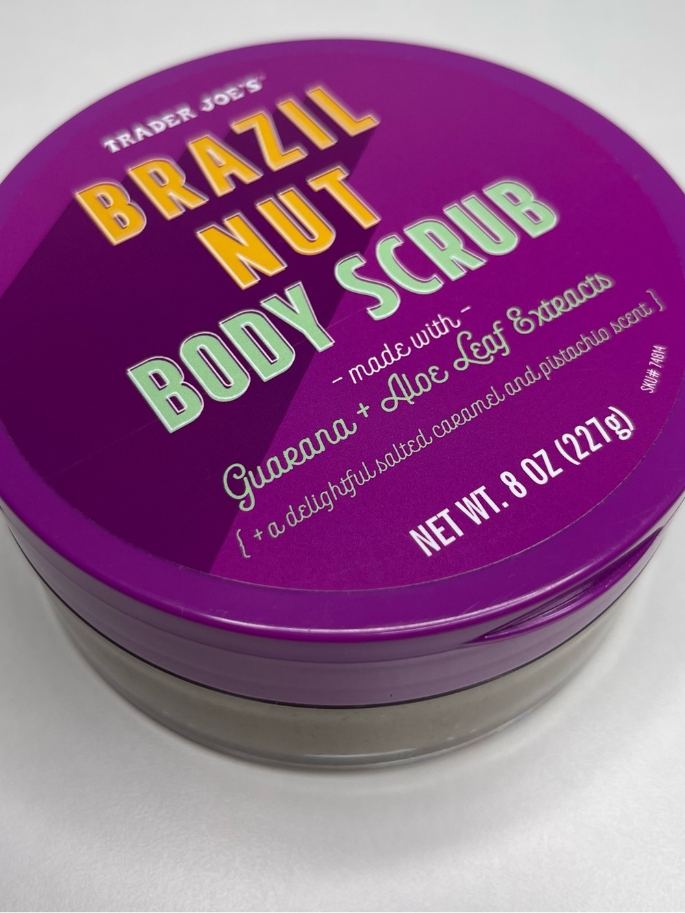 Trader Joe’s Brazil Nut Body Scrub w/ Sugar — Salted Caramel Pistachio Scent NEW